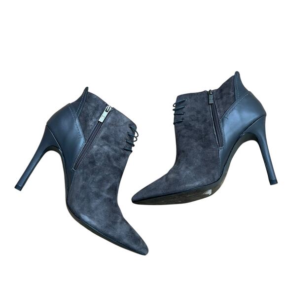 Halston Gray Suede Irene Stiletto Boots Sz 10 - Picture 8 of 8